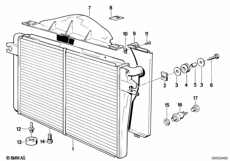 Genuine BMW 17112226018 E28 E24 Radiator (Inc. M5 & M6) | ML Performance UK Car Parts