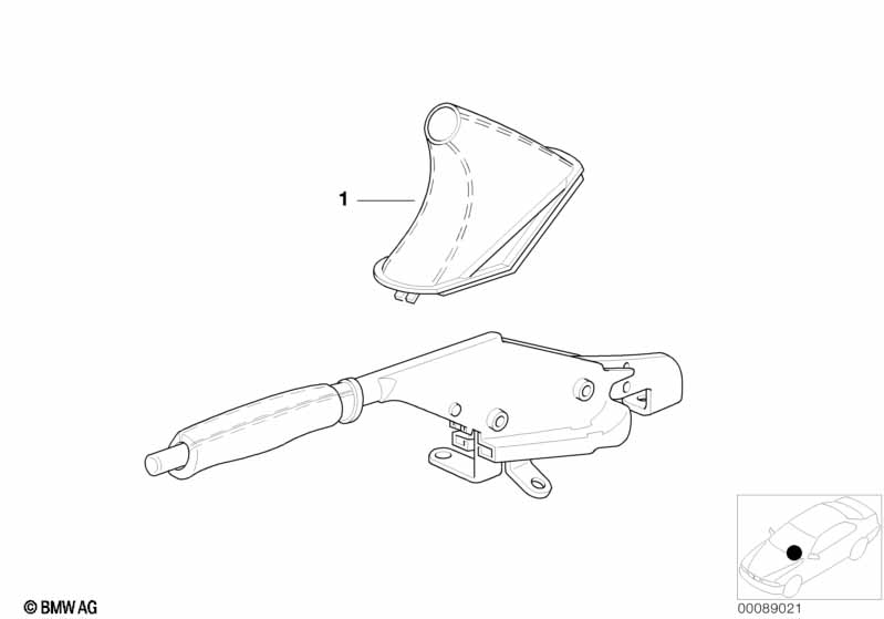 Individual handbrake lever and cover