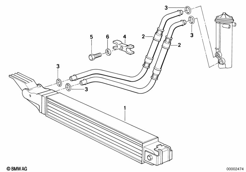 Genuine BMW 17202242207 E34 Oil Cooler (Inc. 524td) | ML Performance EU Car Parts
