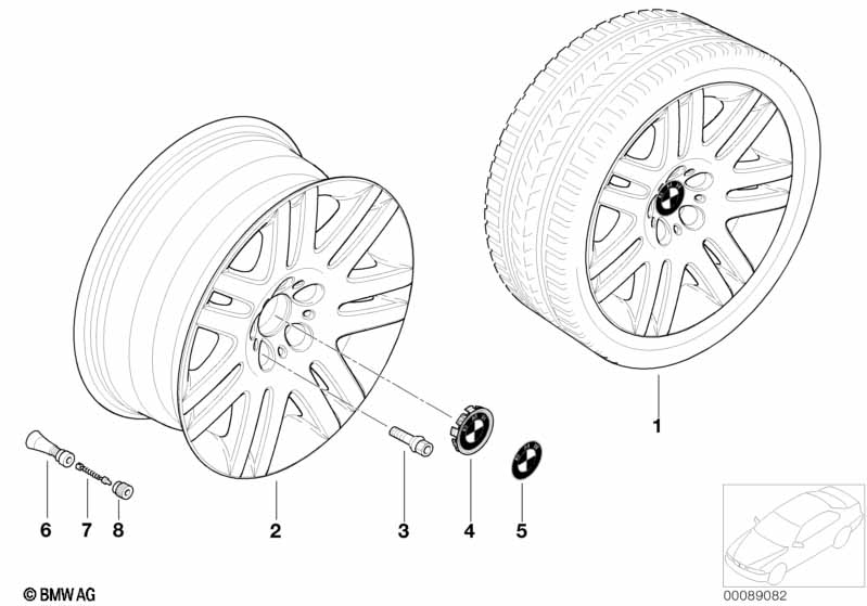 BMW LA wheel, double spoke 93