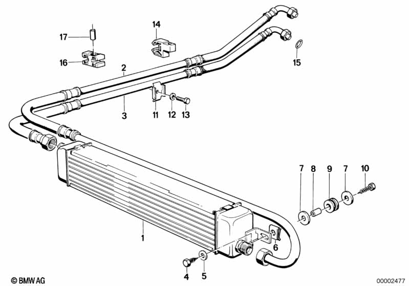 Genuine BMW 17212226231 E30 Oil Cooling Pipe Inlet (Inc. 320is) | ML Performance EU Car Parts