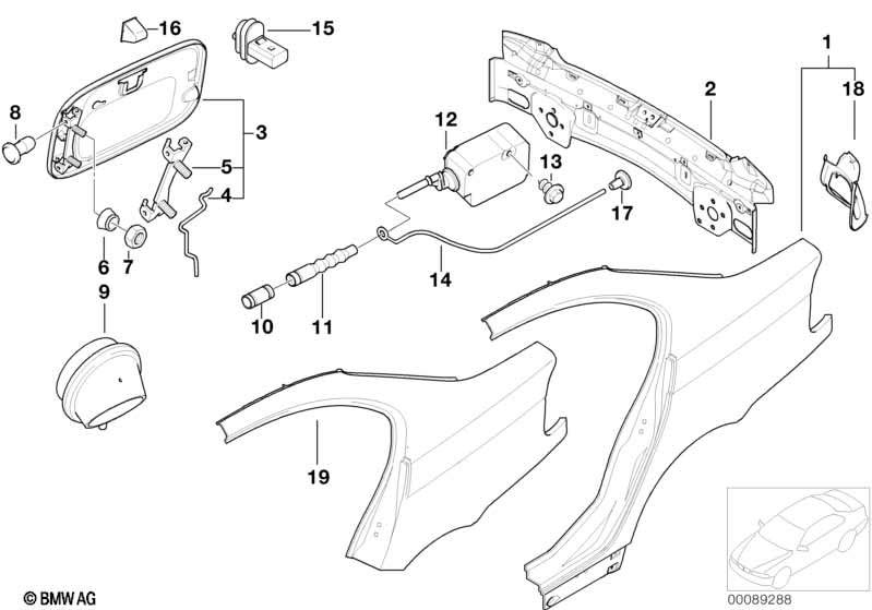 Genuine BMW 51178208246 E46 Fill-In Flap (Inc. 323i) | ML Performance UK Car Parts