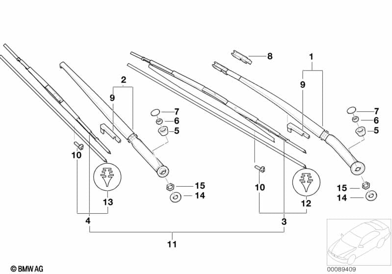 Wiper arm/wiper blade