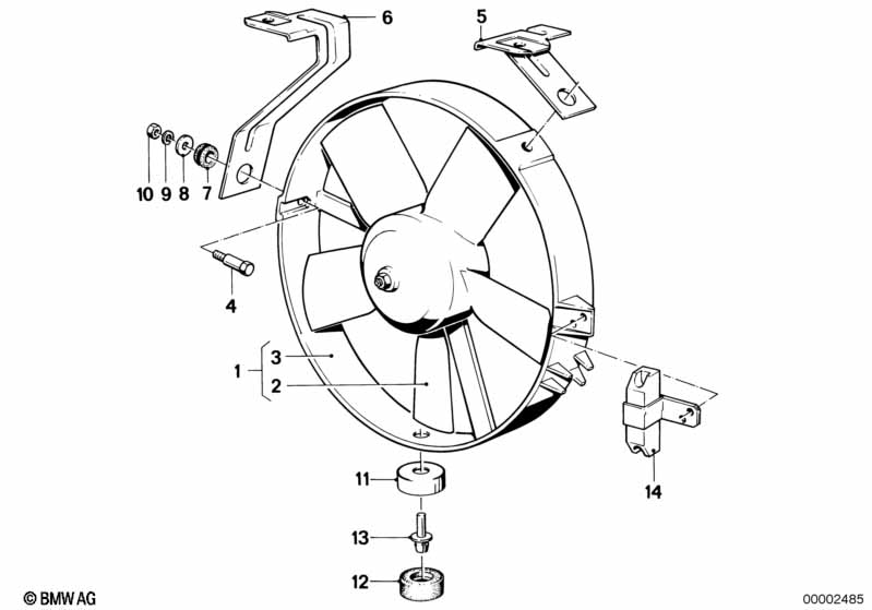 Genuine BMW 64541381633 E30 Blower Unit (Inc. 320is & M3) | ML Performance EU Car Parts
