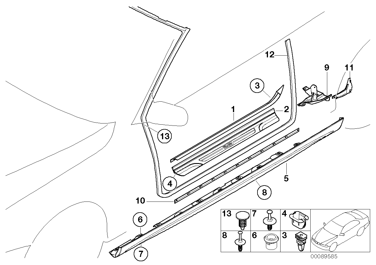 Genuine BMW 51717890511 E46 Intermediate Piece, Left M (Inc. M3 & M3 CSL) | Duco Car Parts UK Car Parts