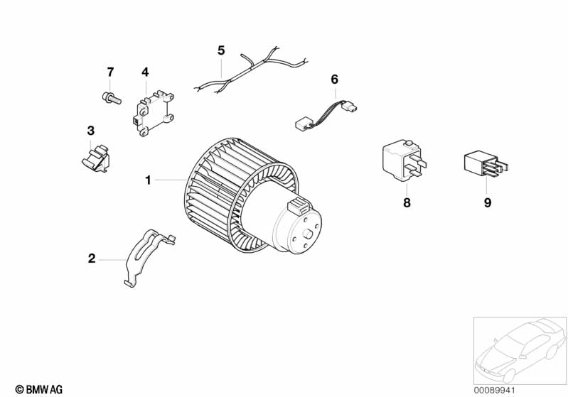 Electric parts for heater