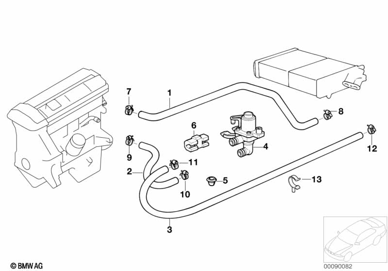 Genuine BMW 64218378610 E36 Hose F Engine Inlet And Heater Radiator (Inc. Z3) | ML Performance UK Car Parts