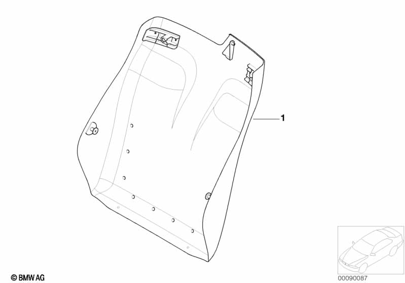 Indiv.rear panel, seat, leather