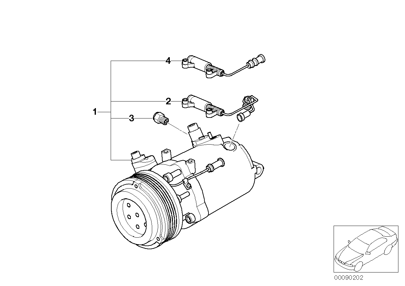 Genuine BMW 64526910458 E39 E46 E38 Rp A/C Compressor (Inc. 530i, 330Ci & 525i) | ML Performance UK Car Parts