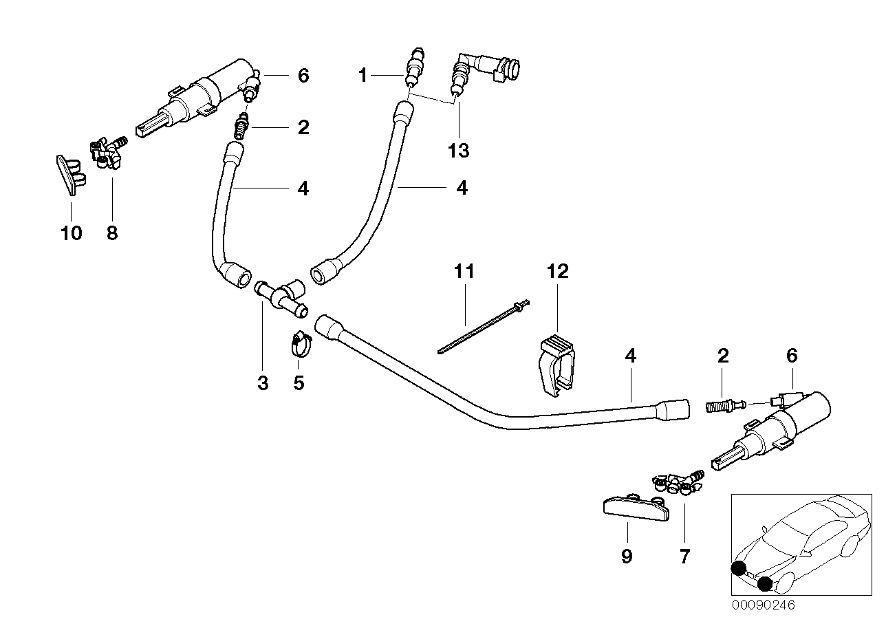 Genuine BMW 61670004457 E53 E83 E46 Clip, Hose (Inc. 320Cd, 318d & 525tds) | ML Performance UK Car Parts