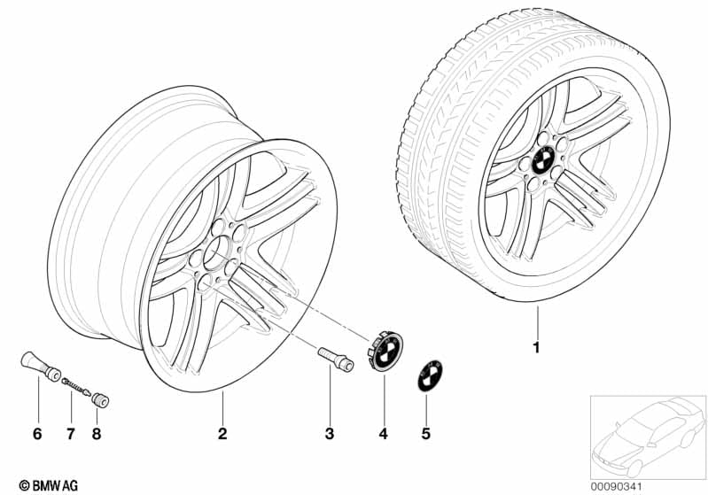 BMW LA wheel, star spoke 89