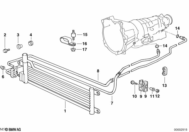 Transmission oil cooling/oil cooler