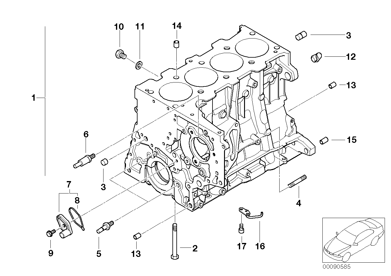 Genuine BMW 11117781437 E64 E46 E61 Profile-Gasket (Inc. 320Cd, X6 35dX & 525d) | ML Performance UK Car Parts