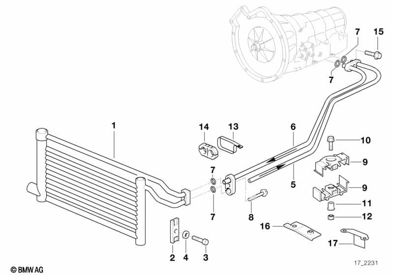 Transmission oil cooling