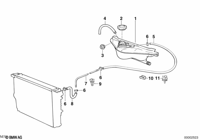 Genuine BMW 17111712329 E34 E32 Vent Hose (Inc. 730i) | ML Performance UK Car Parts