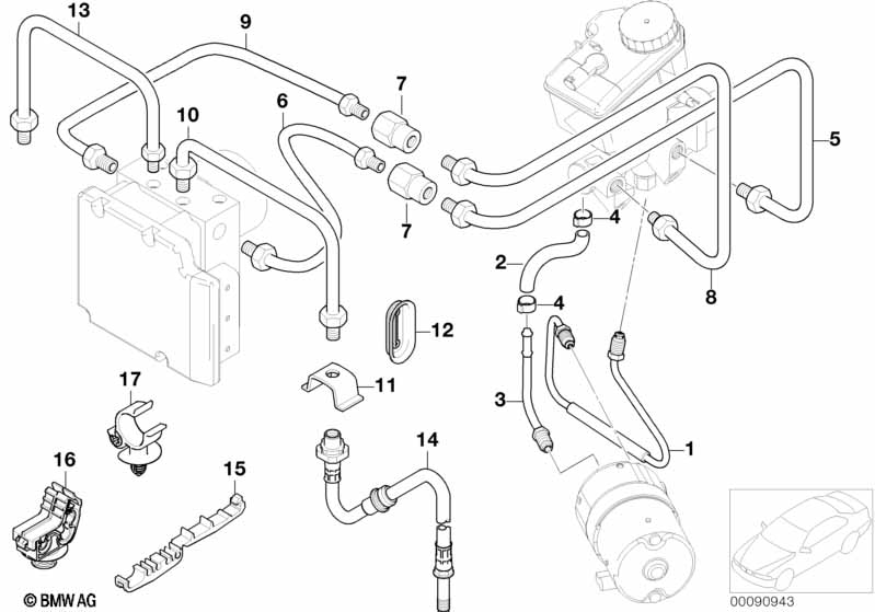 Genuine BMW 34326772617 E66 E65 E67 Pipe M12/M12 (Inc. 740d, 730i & 730Li) | ML Performance UK Car Parts