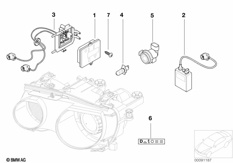 Headlight, electronic parts, Xenon light