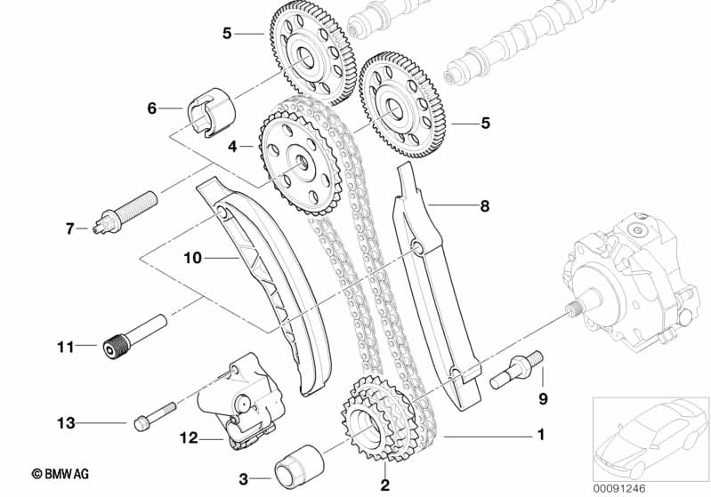 Mechanizm ster.-łańcuch sterujący górny