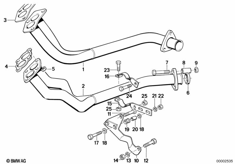 Exhaust pipe front