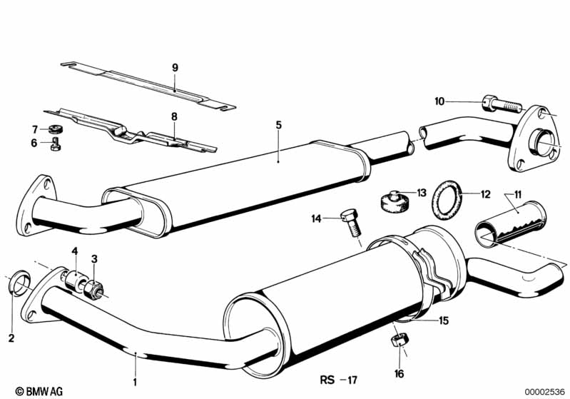 Genuine BMW 18121175537 E21 Rear Muffler (Inc. 320i) | ML Performance UK Car Parts