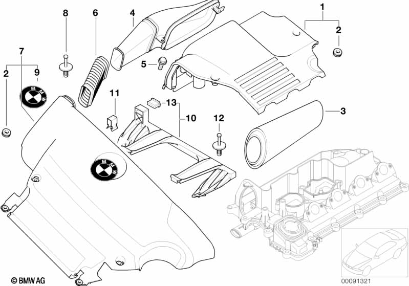 Genuine BMW 13717787518 E46 E83 Intake Manifold (Inc. 320td, 318d & X3 2.0d) | ML Performance EU Car Parts