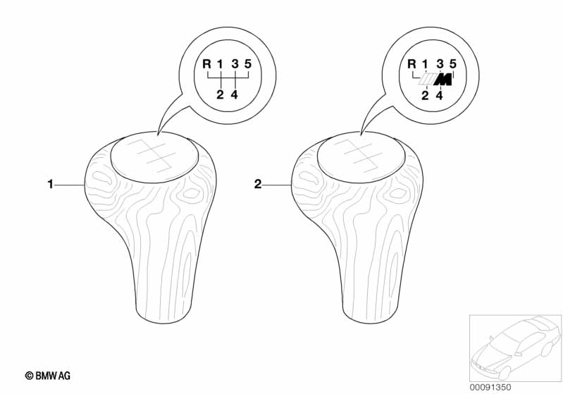 Retrofit, wooden gearshift knob