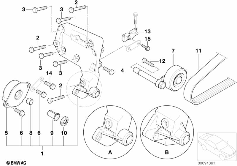 Air cond.compressor-supporting bracket
