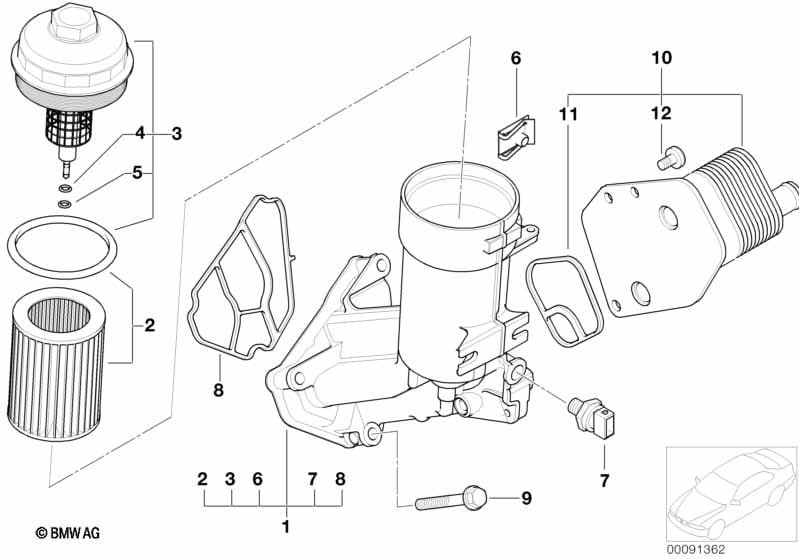 Lubricat.syst.-oil filter,heat exchanger