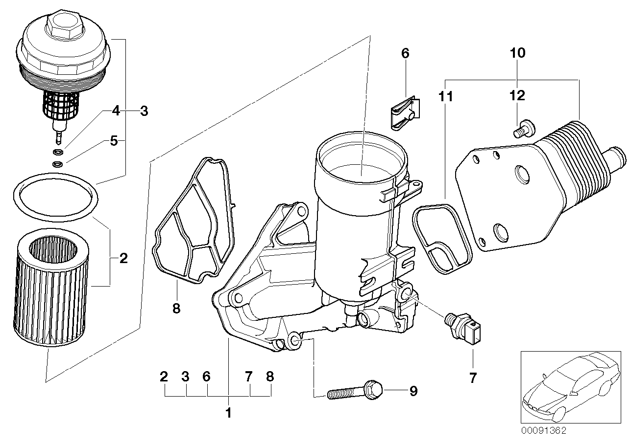 Genuine BMW 11427549573 F10 E61 E66 O-Ring 7X2,5 (Inc. Z4 20i, Z4 3.0i & Z3 2.5i) | ML Performance UK Car Parts