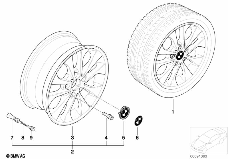 BMW LA wheel, double spoke 98