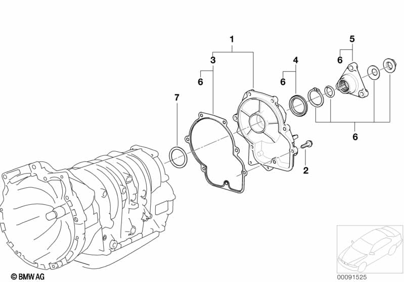 Genuine BMW 24137514548 E46 E36 E39 Repair Kit, Shaft Seal (Inc. 325i, 530d & 318Ci) | ML Performance UK Car Parts