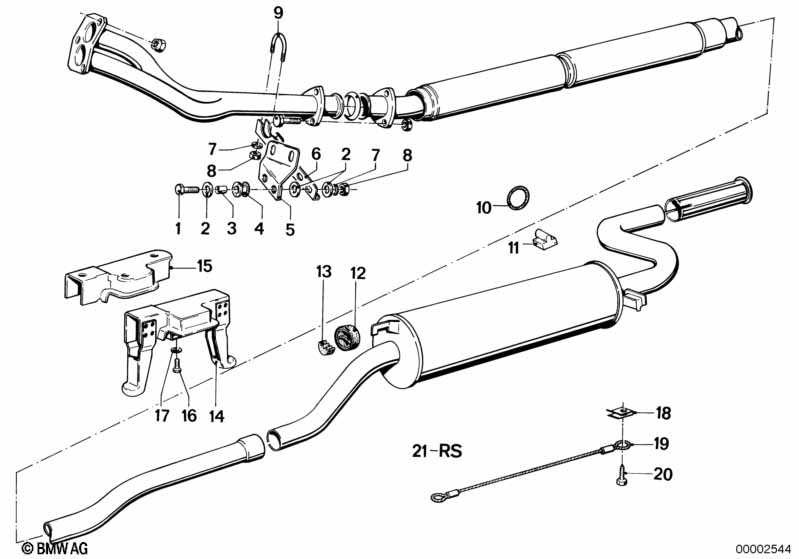 Suspension parts exhaust