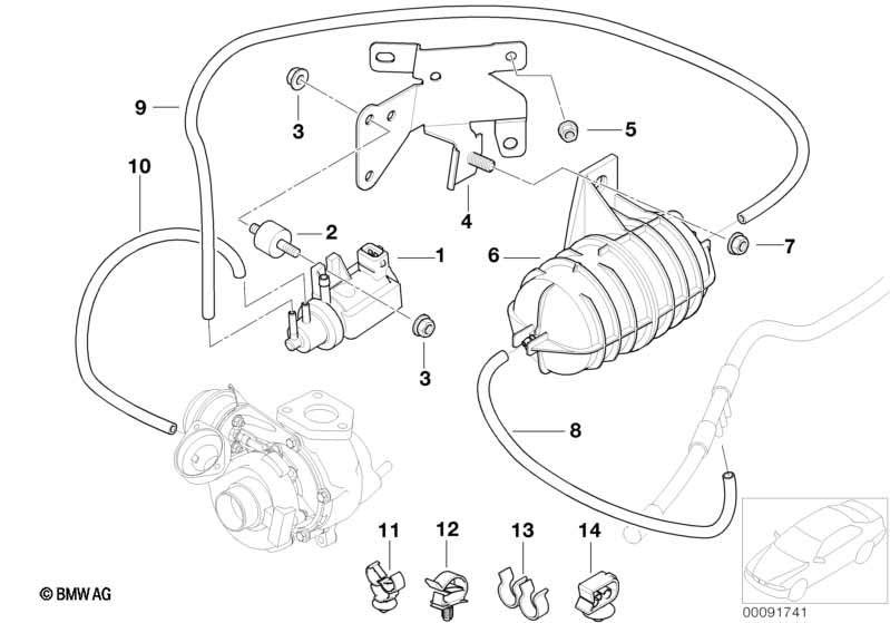 BMW Tubing Support 61138380213