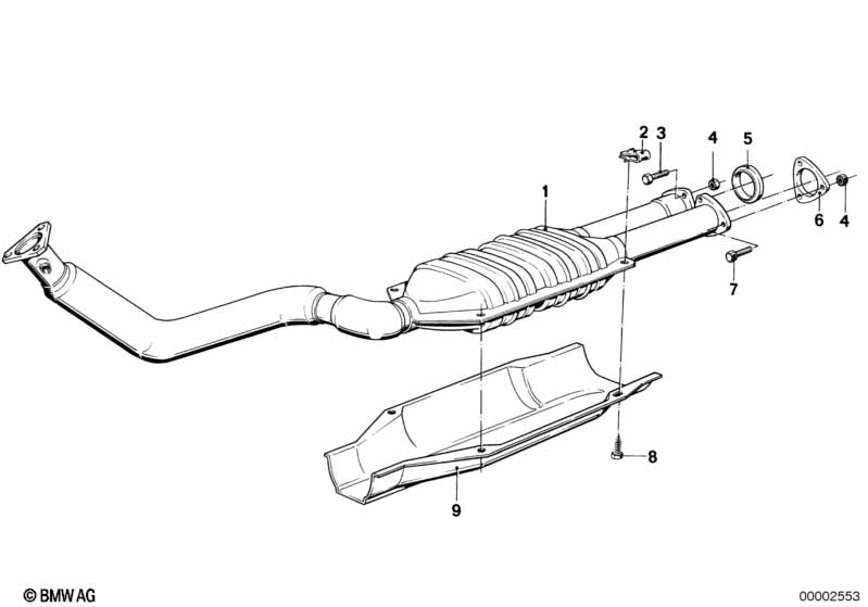 Exhaust pipe, catalytic converter