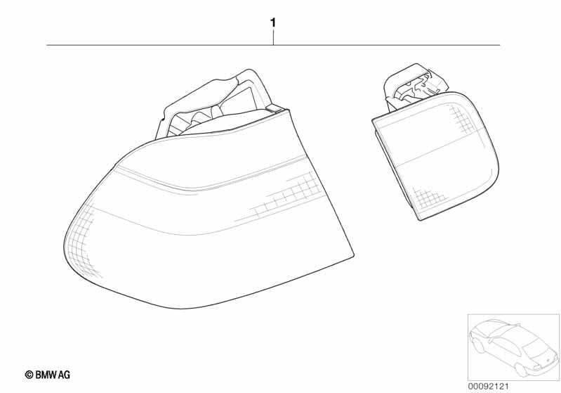 Conversion kit tail light Facelift 2001