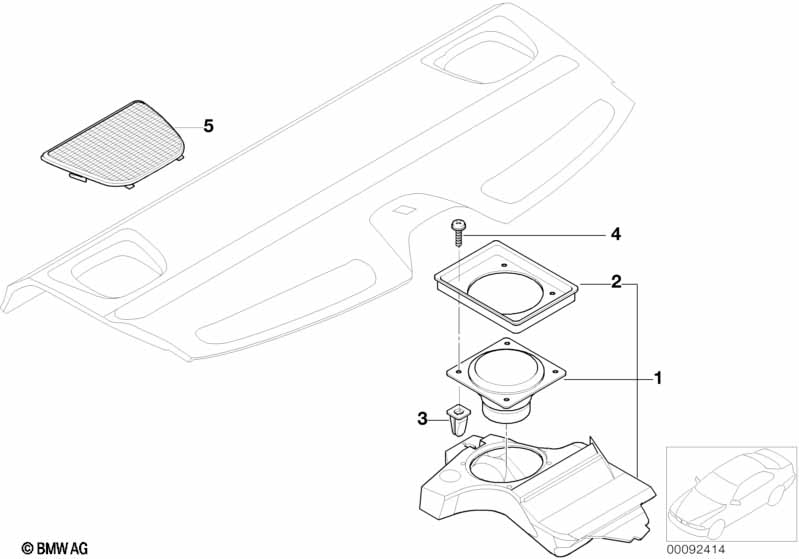 Components M-sound system rear shelf