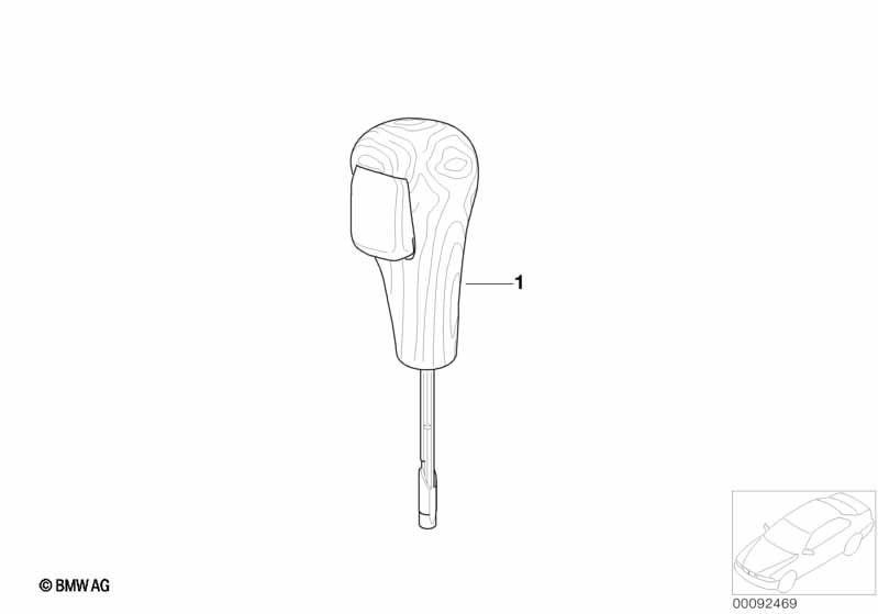 Retrofit, wooden selector lever knob