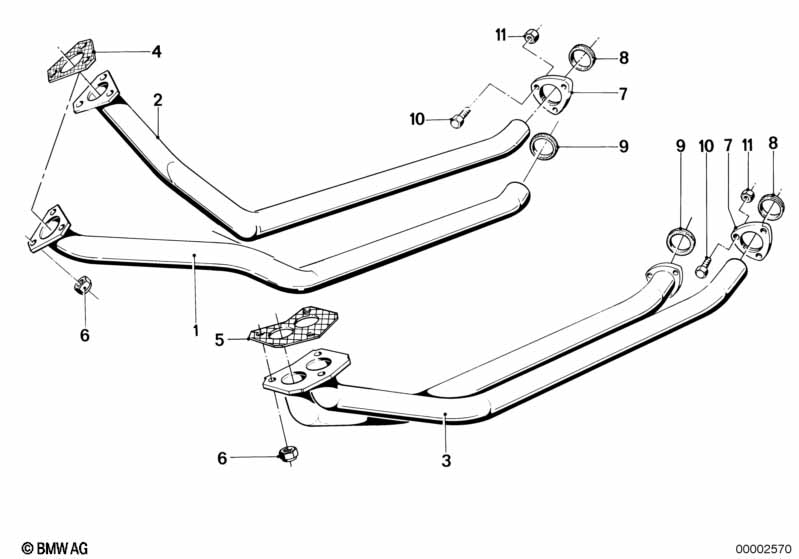 Exhaust pipe front