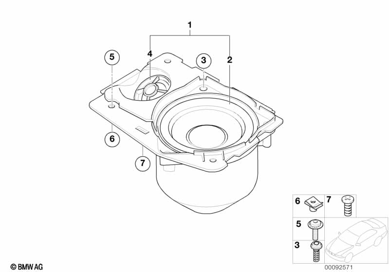 Genuine BMW 65139146978 E66 E65 E67 Loudspeaker Box, Right HIFI-SYSTEM (Inc. 745i, 745Li & 740Li) | ML Performance EU Car Parts