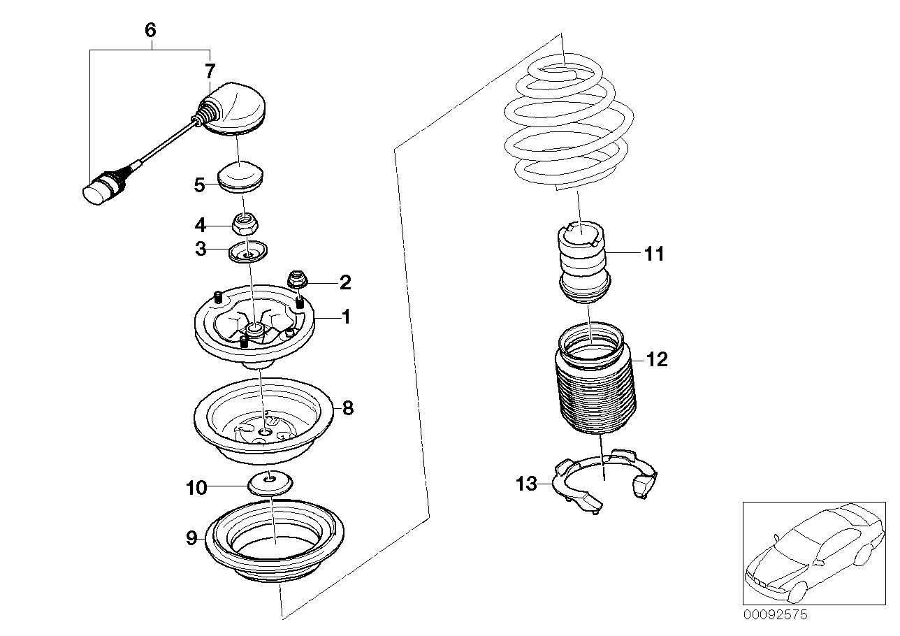 Genuine BMW 31336752601 E65 E66 Spring Pad Lower (Inc. 735Li, 735i & 745i) | ML Performance UK Car Parts