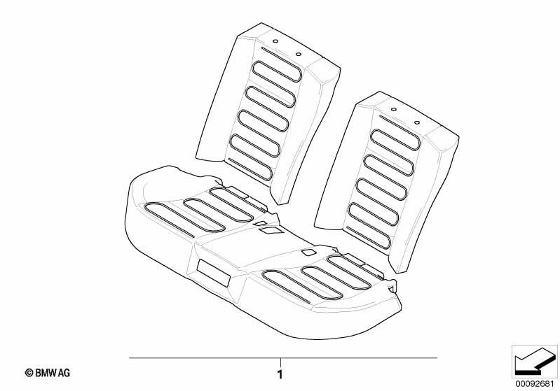 Retrofit kit, rear seat heating
