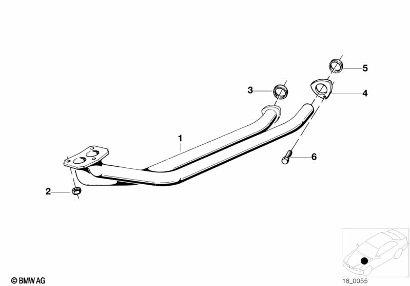 Exhaust pipe front