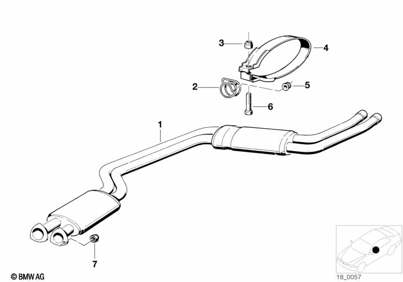Exhaust assy without catalyst