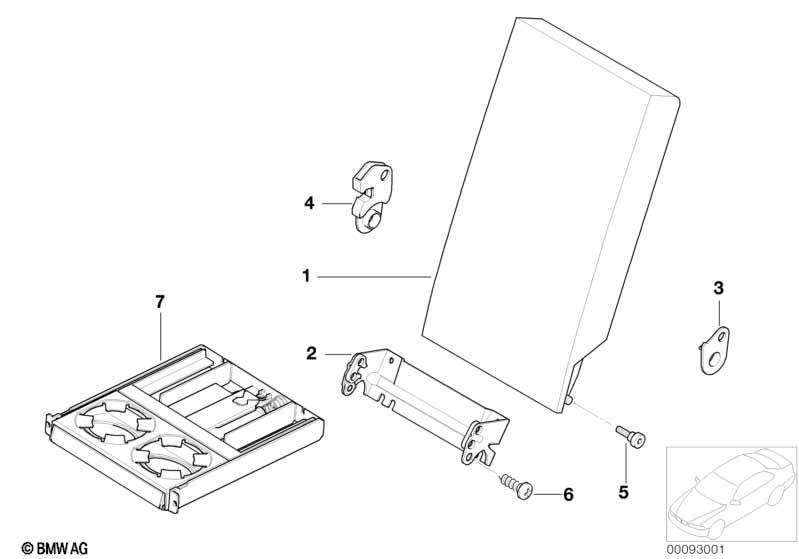 Rear seat center armrest