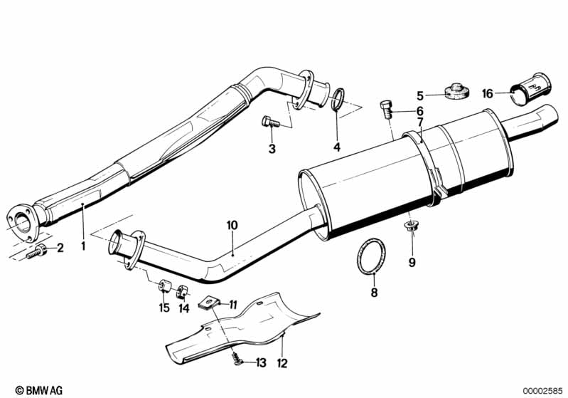 Rear muffler