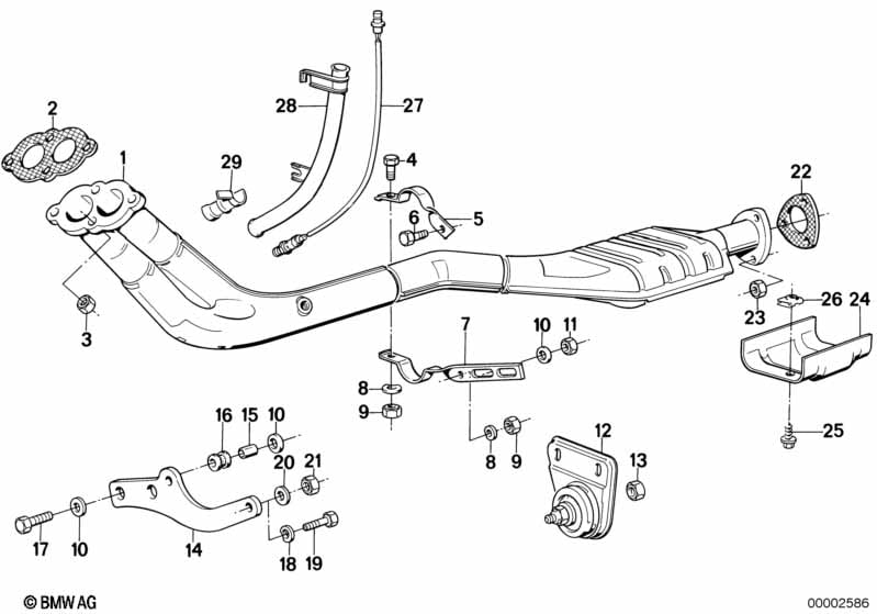 Exhaust pipe, catalytic converter