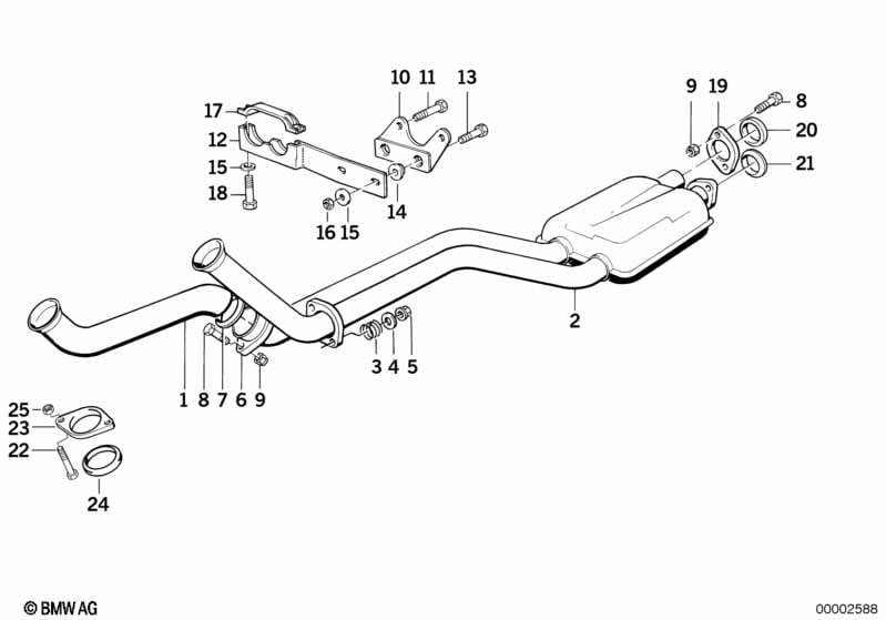 Exhaust pipe front silencer