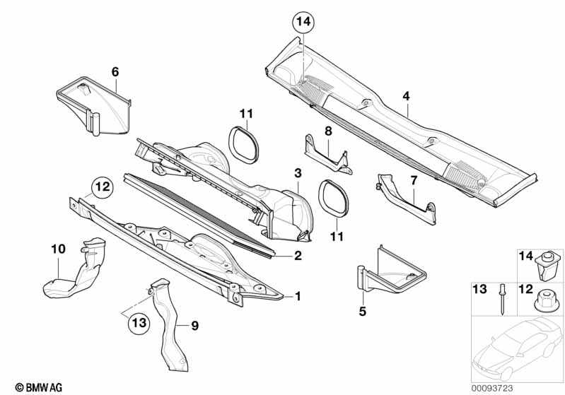 Genuine BMW 64318409048 E53 Cover, Microfilter Housing (Inc. X5 3.0i, X5 3.0d & X5 4.8is) | ML Performance UK Car Parts