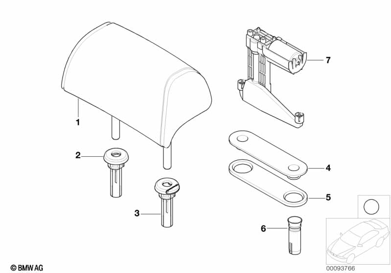 Rear seat head restraint