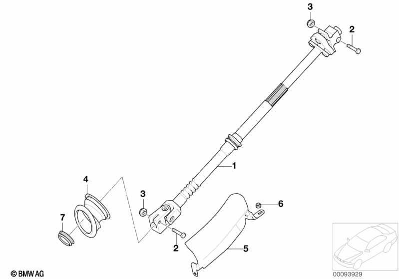 Steer.col.-lower joint assy